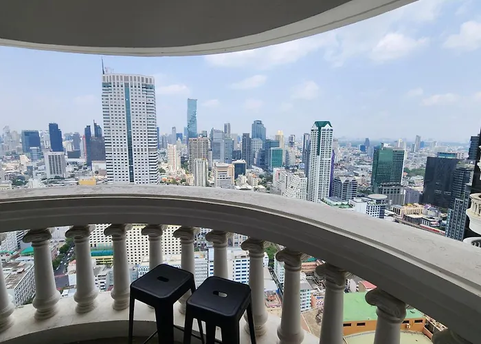 L Self Checjk-in L Floating Above Same Buiding Of Lebua High Floor Dream Near Iconsiam Asiatique 아파트 *